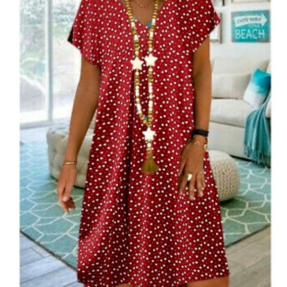 LOVER’S LANE DRESS Size Medium RED, silky comfy - Picture 3 of 5